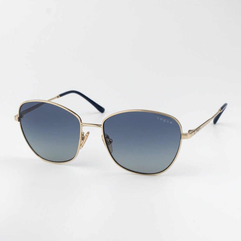 Vogue Women Sunglasses Pale Gold Grey Blue Gradient Butterfly VO4232S 848/4L NEW